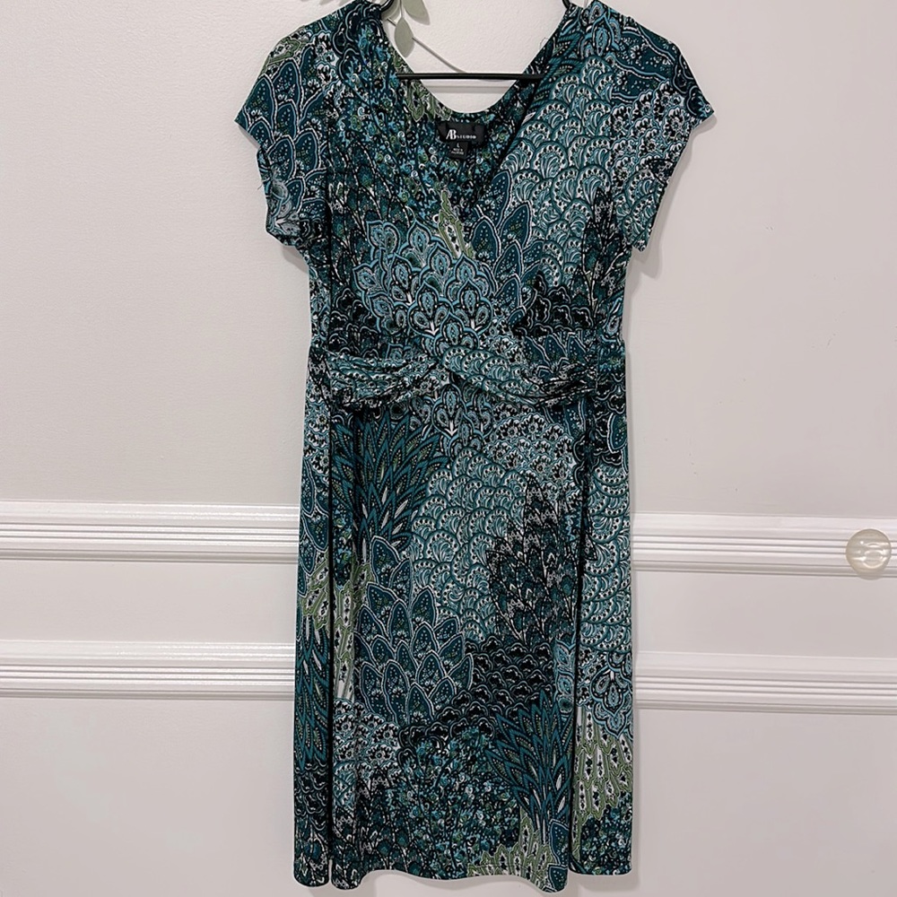 ABSTUDIO blue/green paisley dress